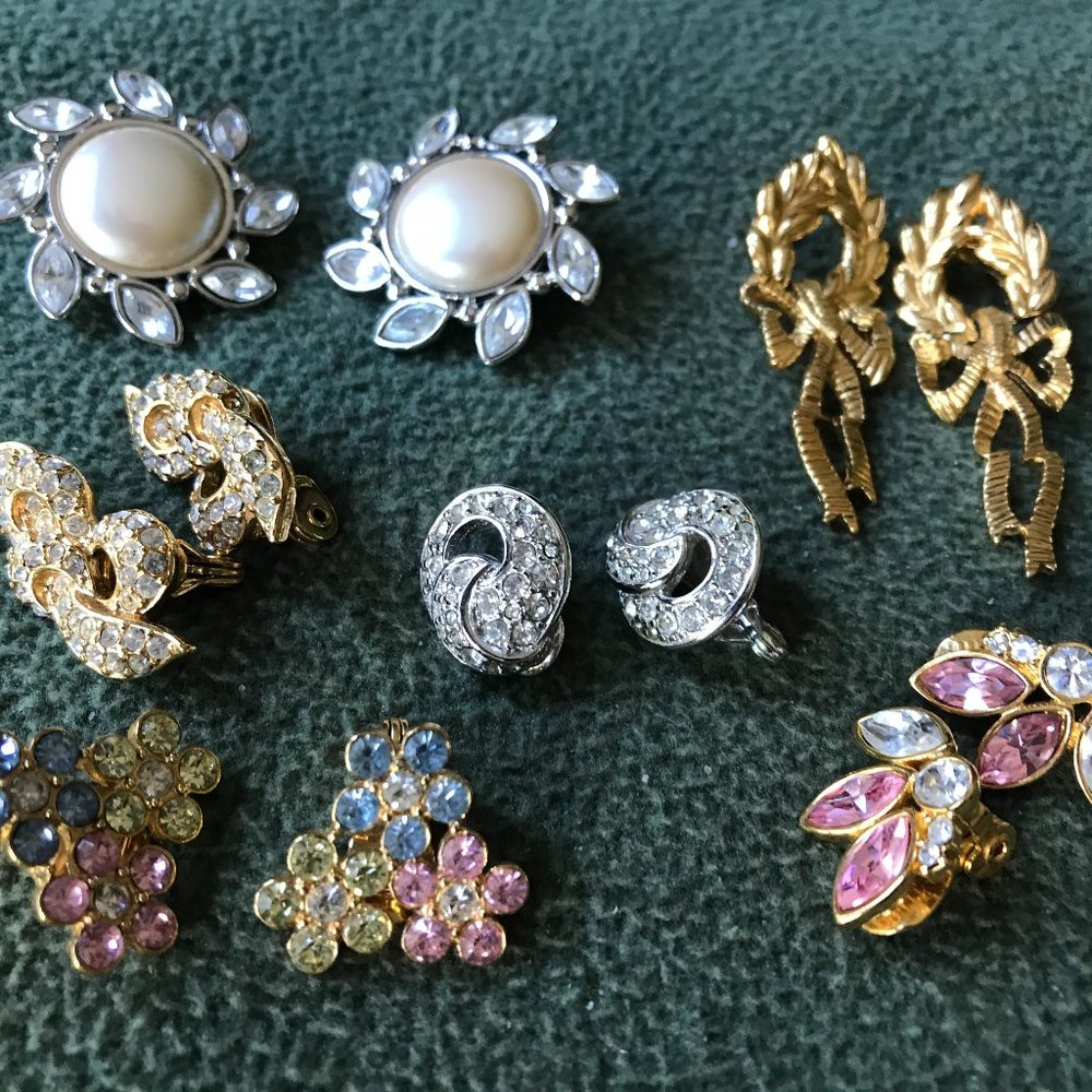 Monet Vintage Clip Earrings Bundle (6 pairs)